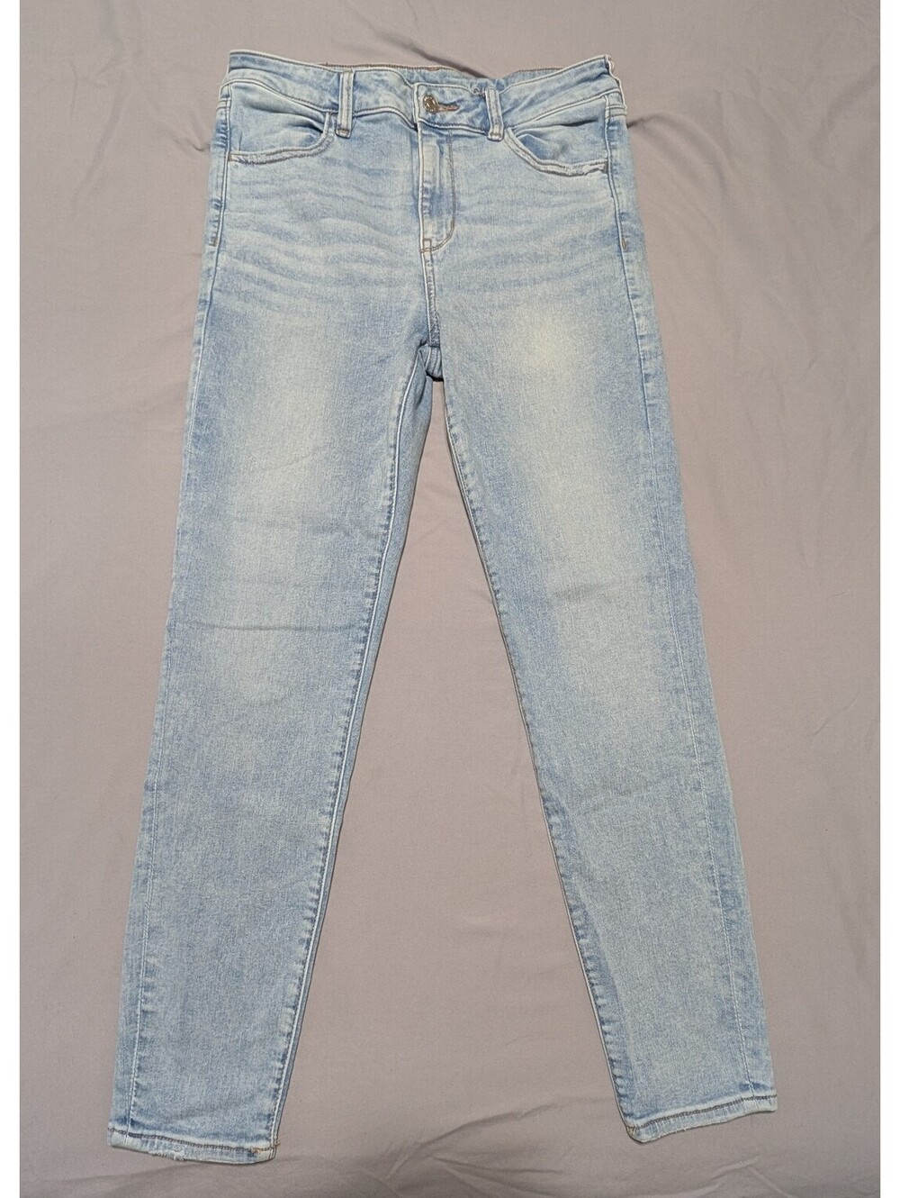 American Eagle Next Level Stretch Hi-Rise Jegging Jeans Size 12 Light Wash
